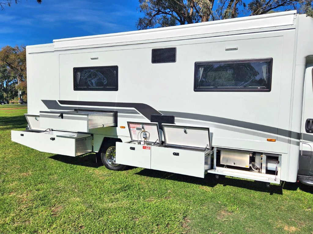 Wirraway 260 SL Motorhome Showing the slideout room